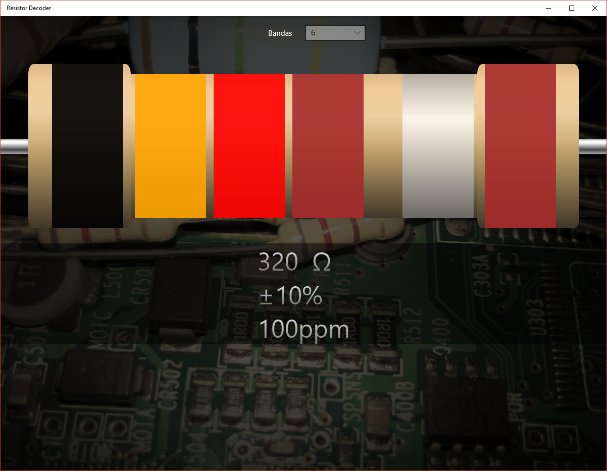 Resistor Decoder Screenshot